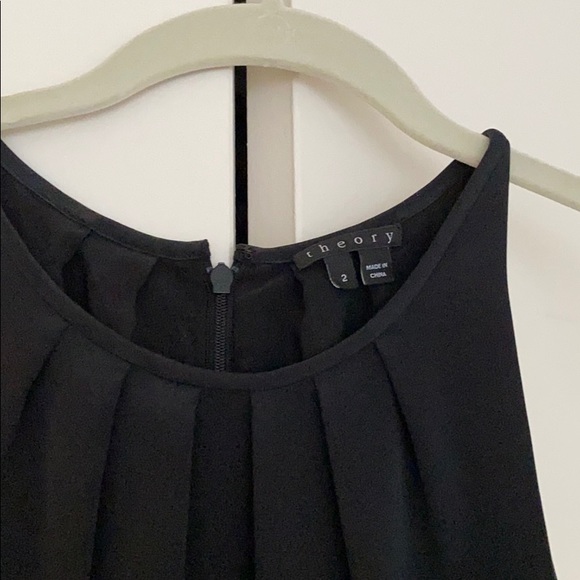 Theory Black and Ivory Silk Dress - Picture 2 of 6